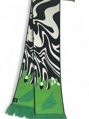 Limited Edition Bad Dragon Graphic Black, White & Green Scarf